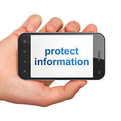 Image showing Protection concept: Protect Information on smartphone