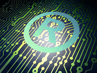 Image showing Law concept: circuit board with Registered