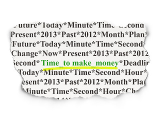 Image showing Time to Make money on Paper background