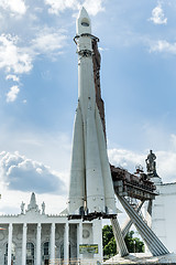 Image showing Vostok rocket. Exposition on VDNH. Moscow, Russia