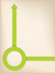 Image showing Green arrow and circle shaped ribbon