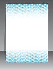 Image showing Simplistic brochure design with blue pattern