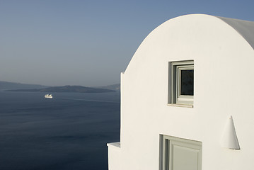 Image showing santorini incredible house with view