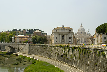 Image showing view of vatican and tiber river rome