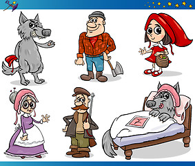 Image showing little red riding hood characters