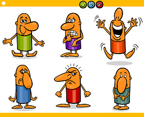 Image showing cartoon people emotions set