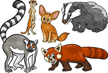 Image showing wild animals set cartoon illustration