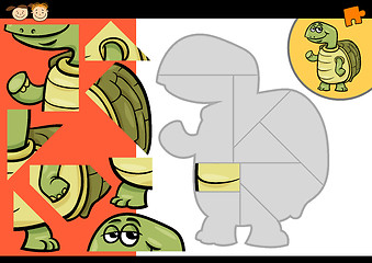 Image showing cartoon turtle jigsaw puzzle game