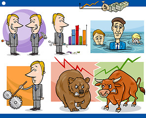 Image showing businessmen cartoon concepts set