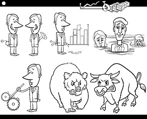 Image showing business cartoon concepts and ideas set