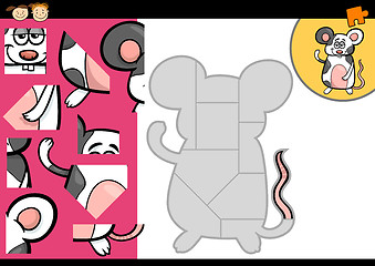 Image showing cartoon mouse jigsaw puzzle game