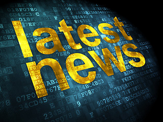 Image showing Latest News on digital background