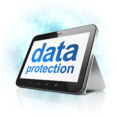 Image showing Privacy concept: Data Protection on tablet pc computer