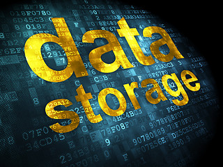 Image showing Data Storage on digital background