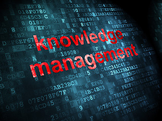 Image showing Education concept: Knowledge Management on digital background