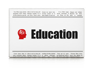 Image showing newspaper with Education and Head