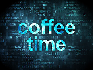 Image showing Coffee Time on digital background