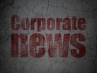 Image showing Corporate News on grunge wall background