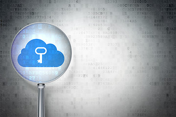 Image showing Cloud With Key glass on digital