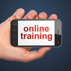 Image showing Education concept: Online Training on smartphone