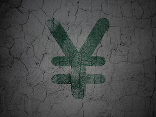 Image showing Currency concept: Yen on grunge wall background