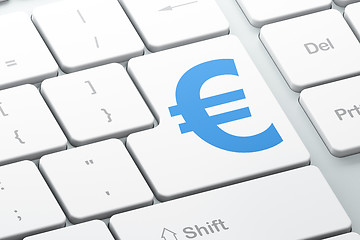 Image showing Currency concept: Euro on computer keyboard background