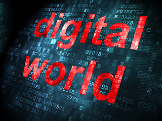 Image showing Digital World on background