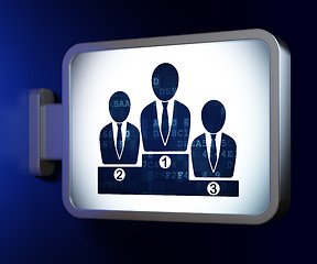 Image showing Finance concept: Business Team on billboard background