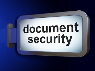 Image showing Safety concept: Document Security on billboard background