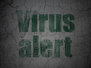 Image showing Security concept: Virus Alert on grunge wall background