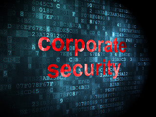 Image showing Safety concept: Corporate Security on digital background