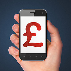 Image showing Currency concept: Pound on smartphone