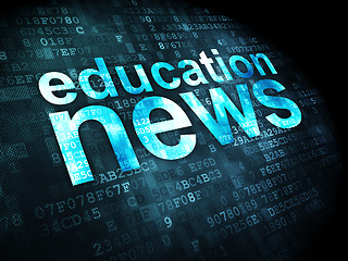 Image showing Education News on digital background