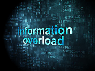 Image showing Data concept: Information Overload on digital background