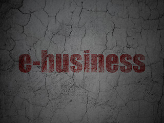 Image showing Finance concept: E-business on grunge wall background