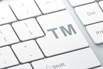 Image showing Law concept: Trademark on computer keyboard background