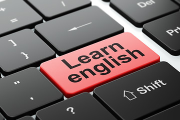 Image showing Education concept: Learn English on computer keyboard background