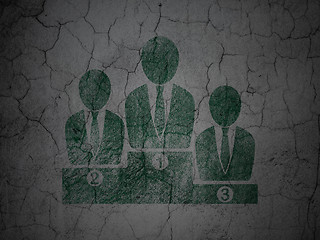 Image showing Business Team on grunge wall background