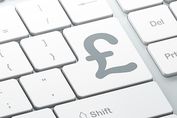 Image showing Currency concept: Pound on computer keyboard background