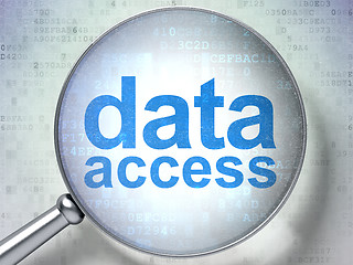 Image showing Information concept: Data Access with optical glass