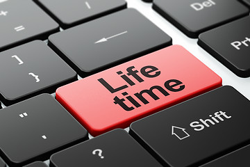 Image showing Life Time on computer keyboard background