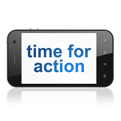 Image showing Time for Action on smartphone