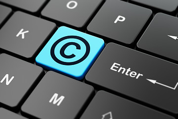 Image showing Law concept: Copyright on computer keyboard background