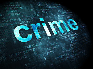 Image showing Protection concept: Crime on digital background