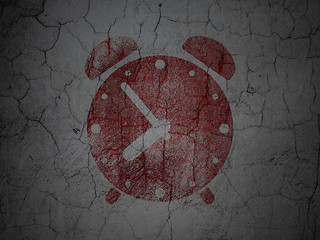 Image showing Time concept: Alarm Clock on grunge wall background