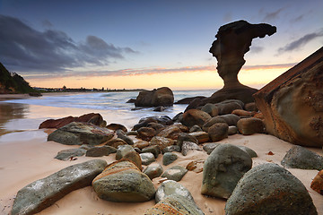 Image showing Beach Sunrise Noraville Central Coast NSW Australia