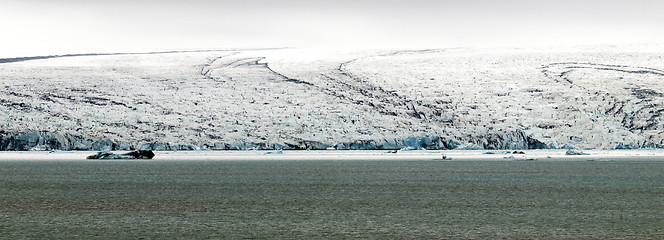 Image showing Iceberg and lagoon. Iceland