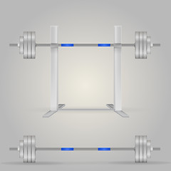 Image showing Illustration of barbells