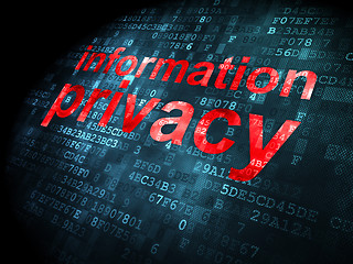 Image showing Safety concept: Information Privacy on digital background