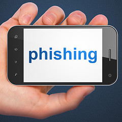 Image showing Protection concept: Phishing on smartphone